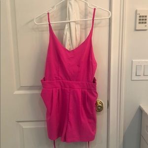 Backless Pink Romper